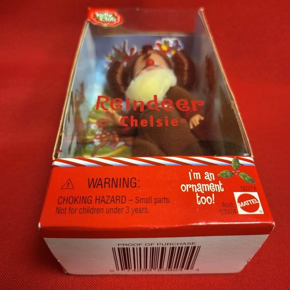 Reindeer Chelsie with Rudolph Nose Ornament Kelly Club Mattel 2001 - Picture 7 of 11